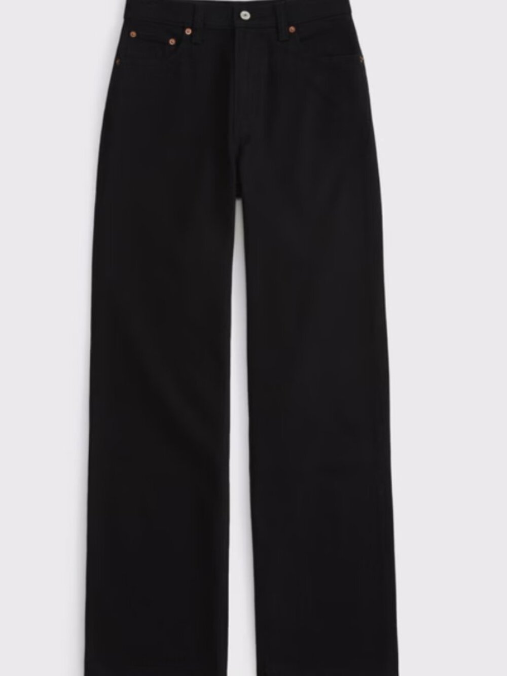 Size 25 Extra Long: Abercrombie High Rise 90s Relaxed Jean No Fade Black